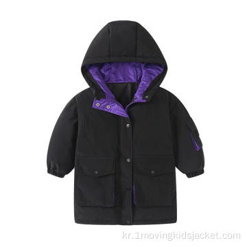 겨울을 위한 따뜻한 아동용 다운 재킷